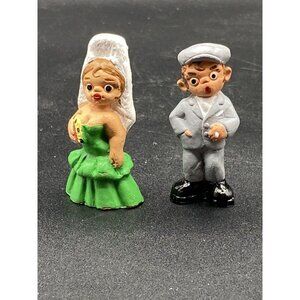 Spanish Flamenco Dancer & Gray Suit Man Villager Mud People Clay Terra Cotta #2